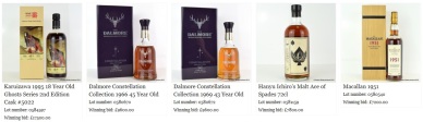 top 5 bids scotch whisky auction 58th edition